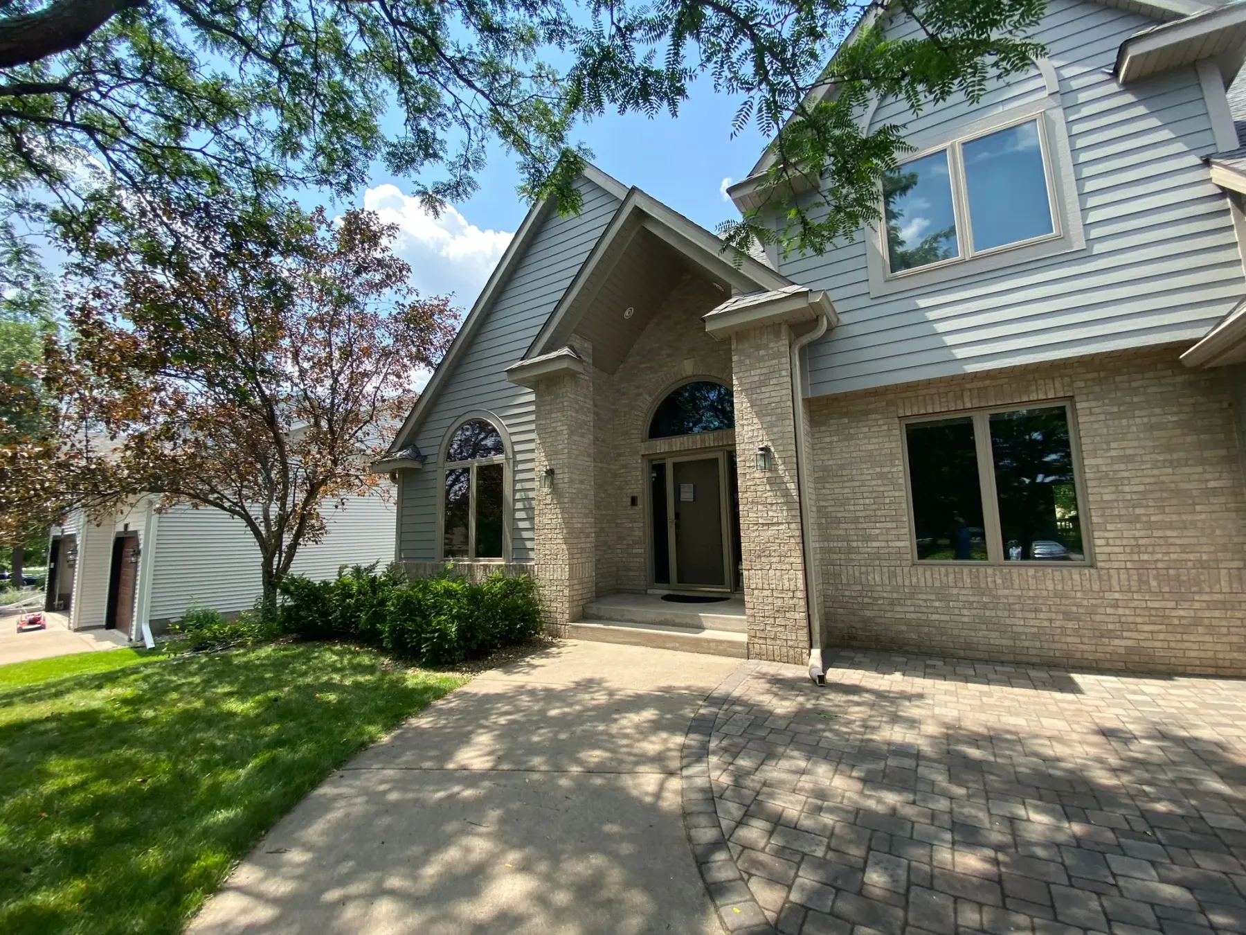 Brick and siding building exterior