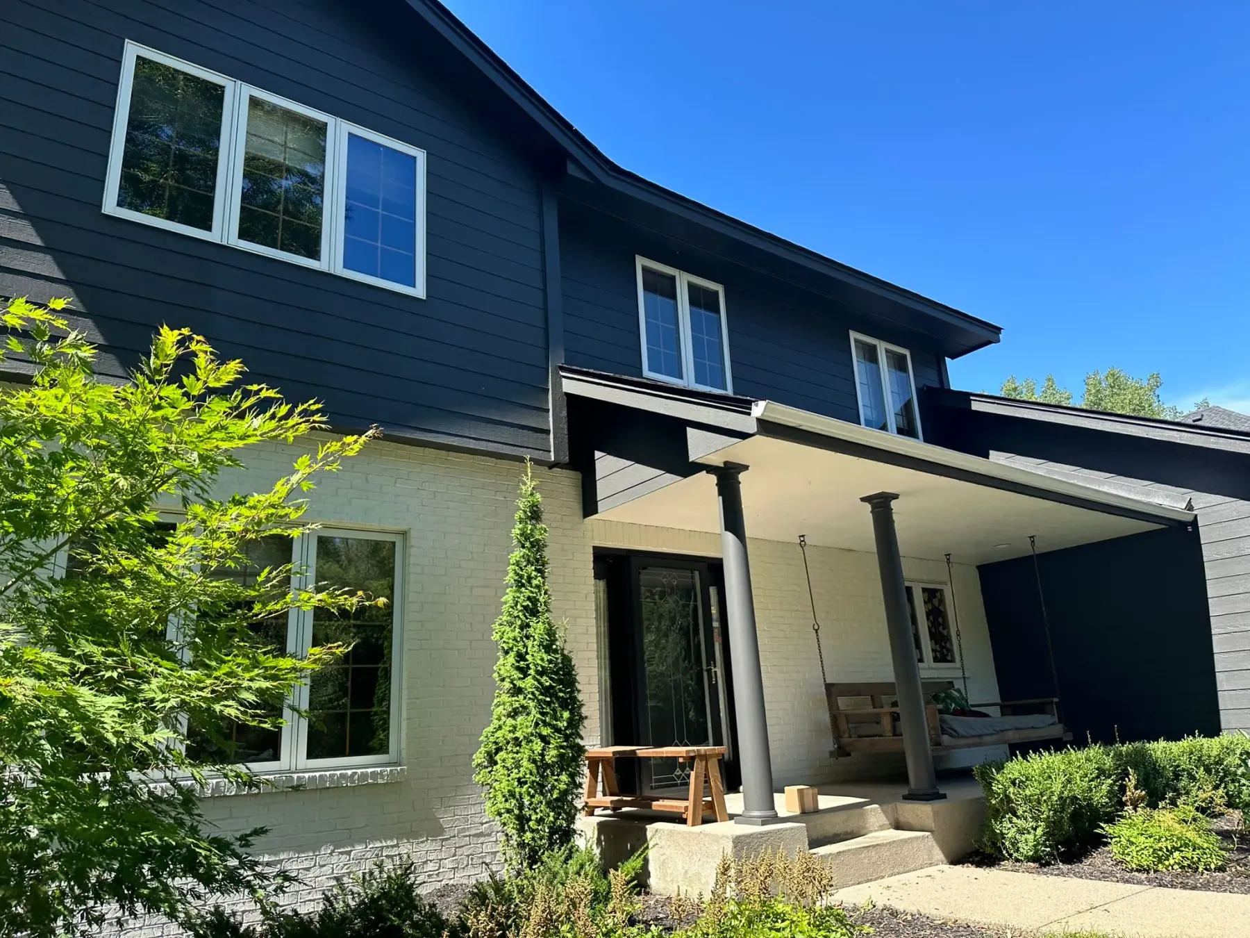 Navy exterior repaint by Lakeview Paintworks