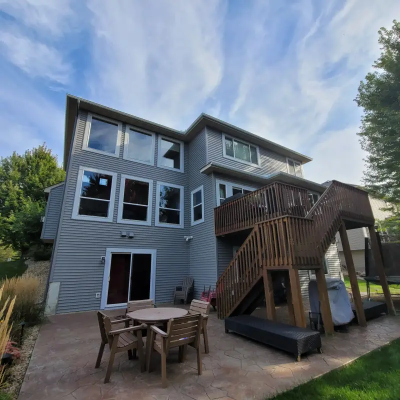 Three-story exterior