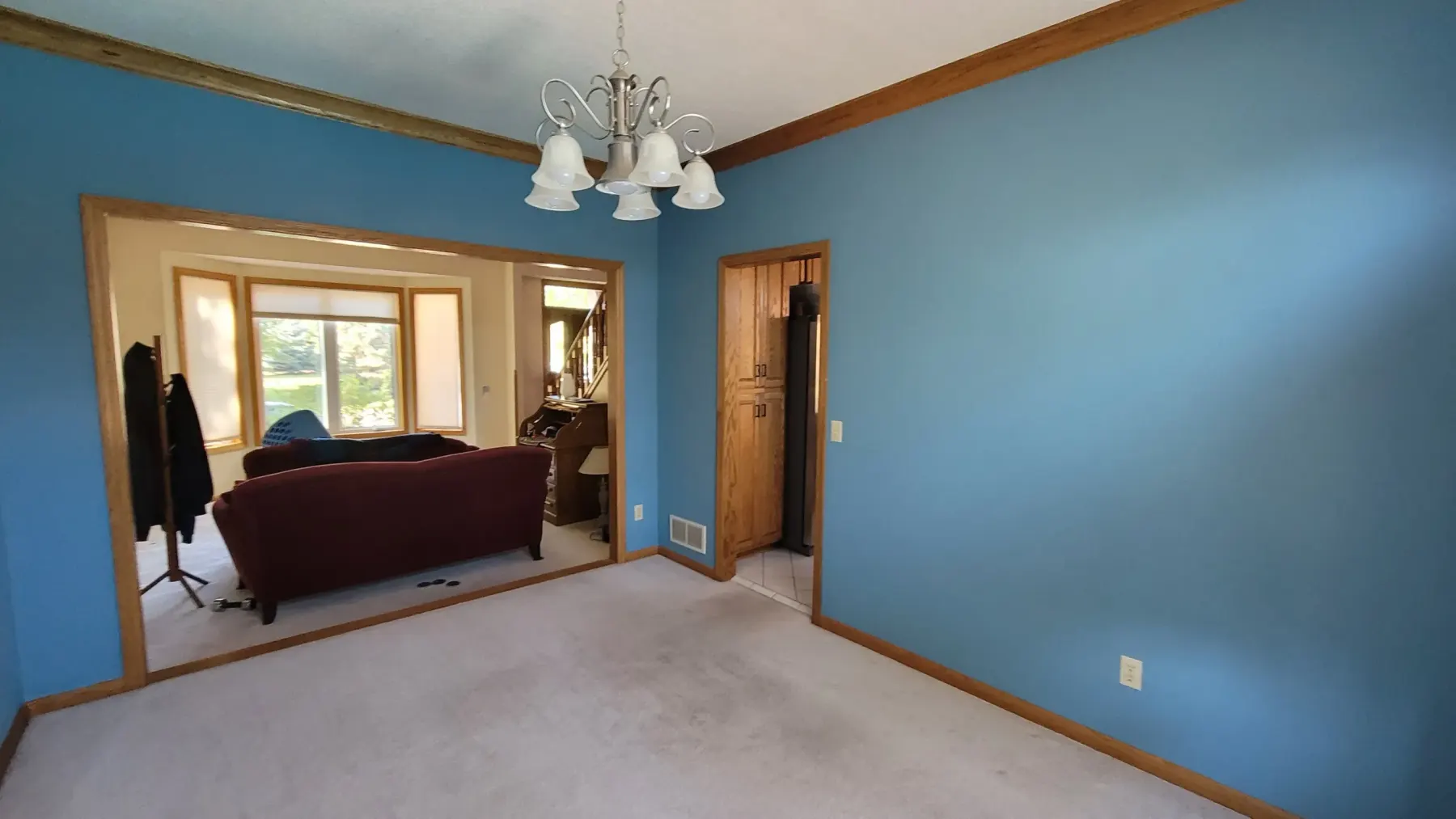 Freshly painted interior room